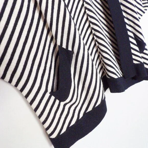 Chico's Travelers Collection Striped Cardigan Sweater Dolman Kimono Open Front L - Picture 8 of 16